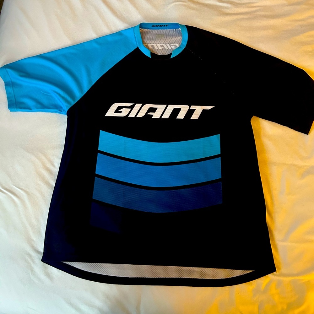 Giant Men's Black and Blue Jersey